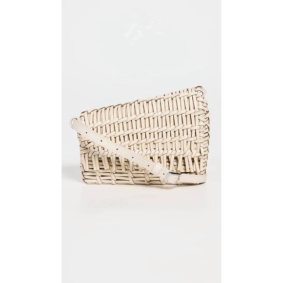 NEW STAUD women's acute woven crossbody bag in cream - Picture 3 of 3